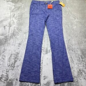 Mossimo Supply Co Bootcut Flare Pants Women Sz 6 Fits 28" Blue Linen Blend NWT